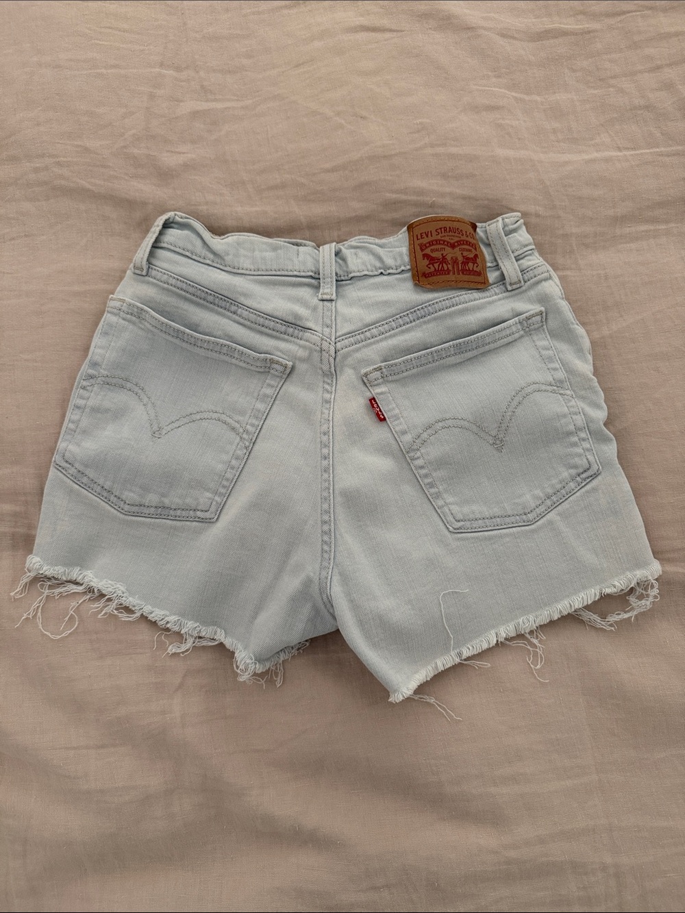 Levi's Pale Blue Denim Cutoff Shorts - Women's